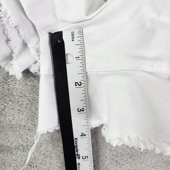 Womens White Sugar + Lips Denim Mini Skirt Ruffles Size XS - Picture 8 of 10